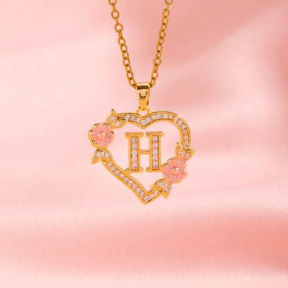 Collar | Inicial con Charm Floral