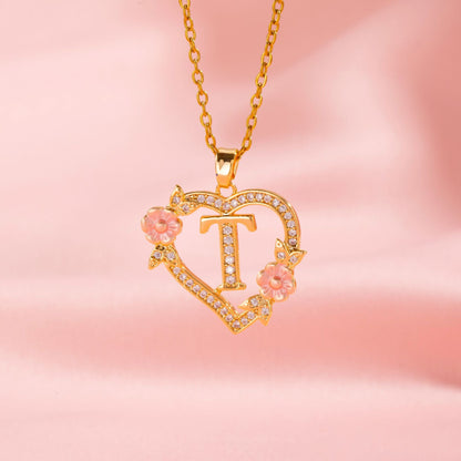 Collar | Inicial con Charm Floral