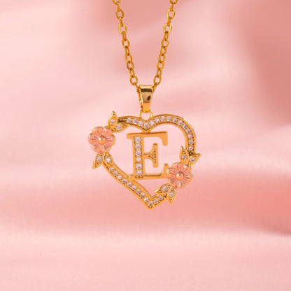 Collar | Inicial con Charm Floral