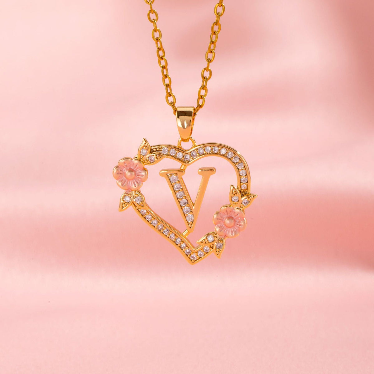 Collar | Inicial con Charm Floral