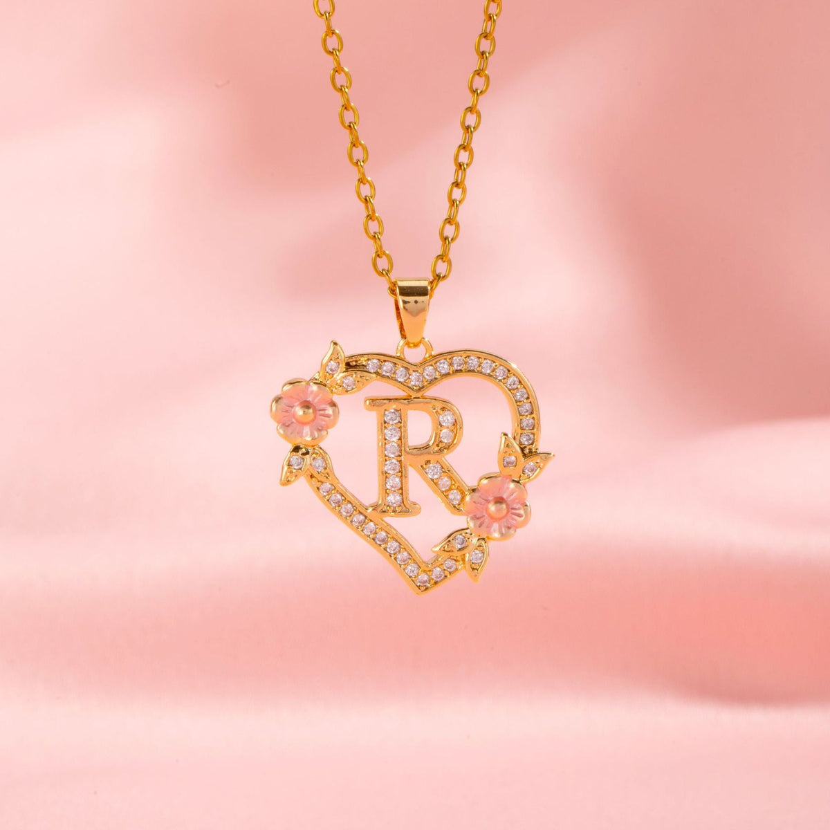 Collar | Inicial con Charm Floral
