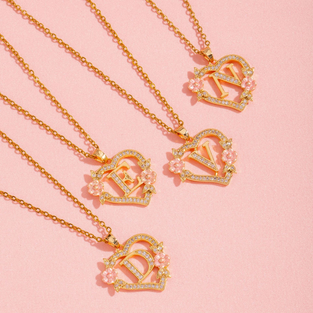 Collar | Inicial con Charm Floral