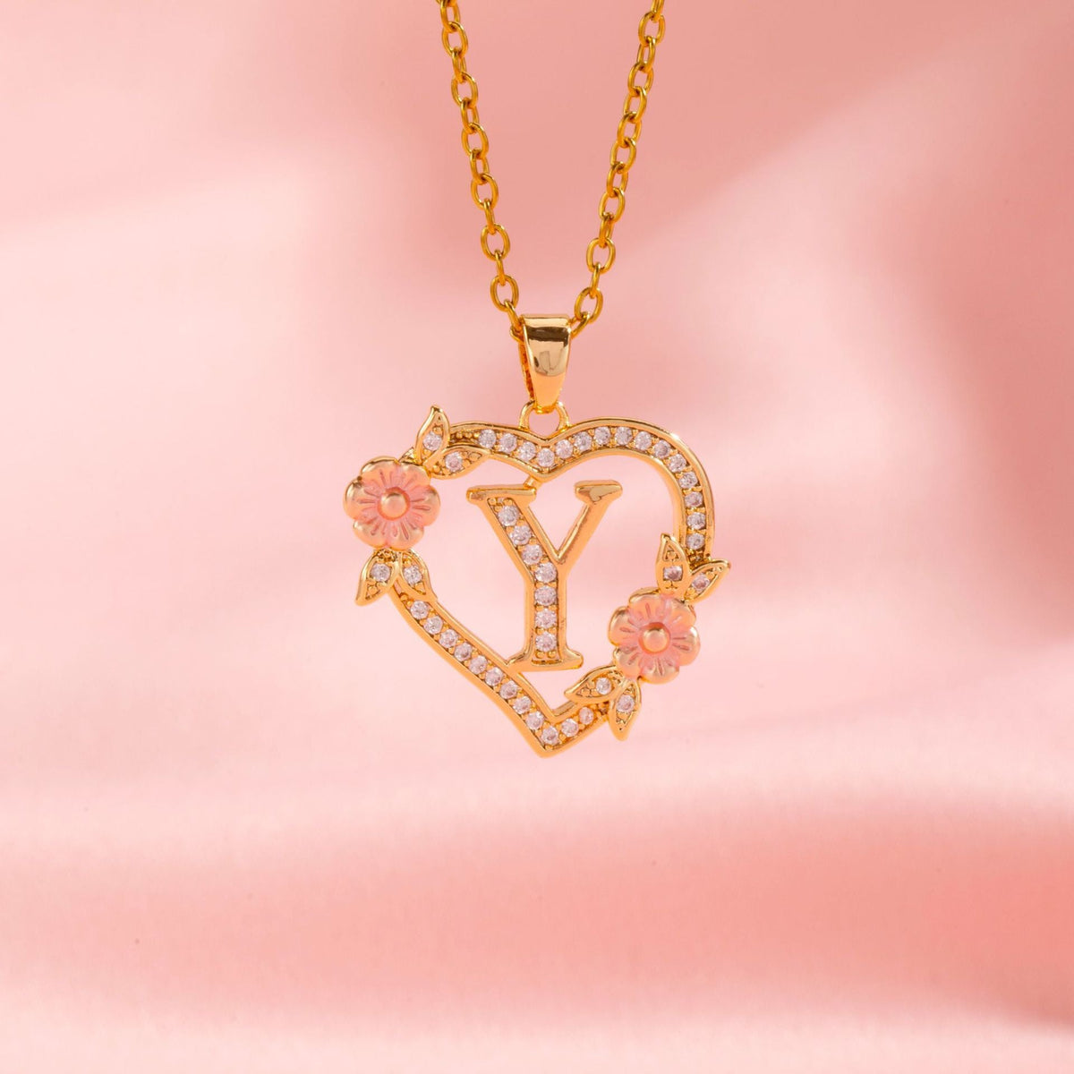 Collar | Inicial con Charm Floral