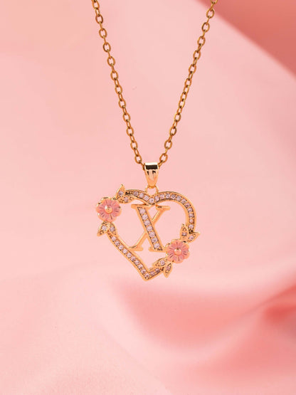 Collar | Inicial con Charm Floral