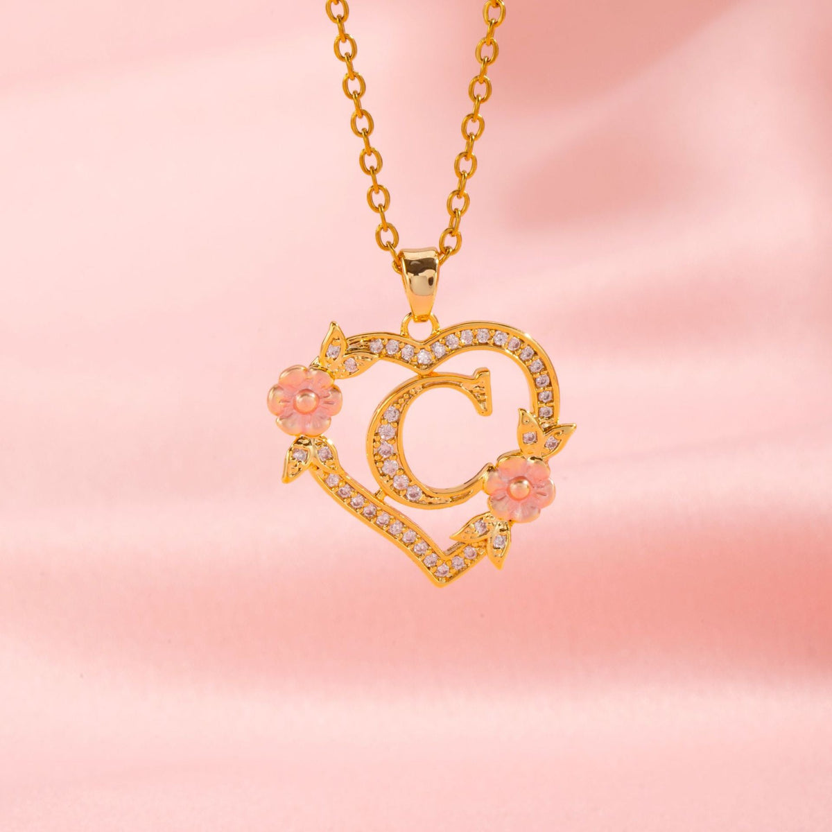 Collar | Inicial con Charm Floral