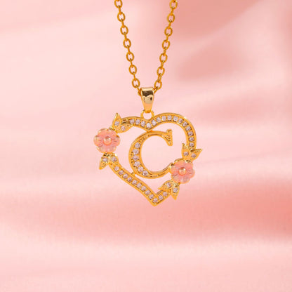 Collar | Inicial con Charm Floral