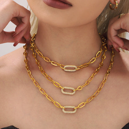 Set de Joyas | Cadena Gruesa Pavé