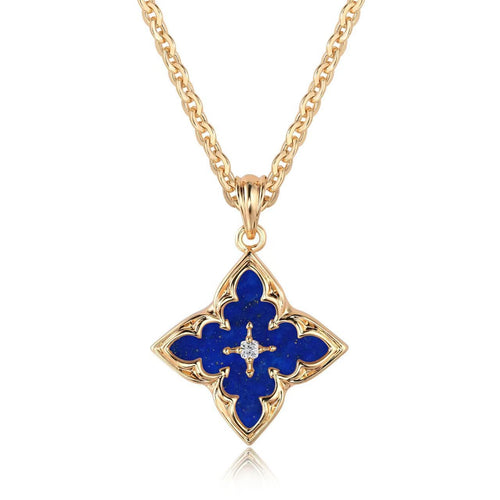Collar | Colgante Trébol Azul