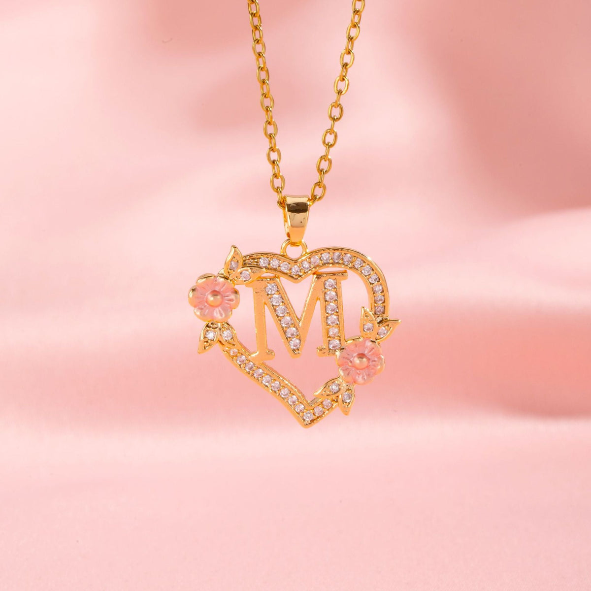 Collar | Inicial con Charm Floral