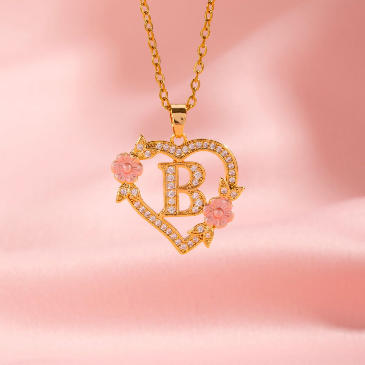 Collar | Inicial con Charm Floral