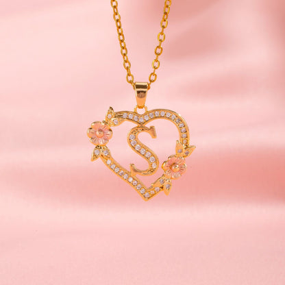 Collar | Inicial con Charm Floral