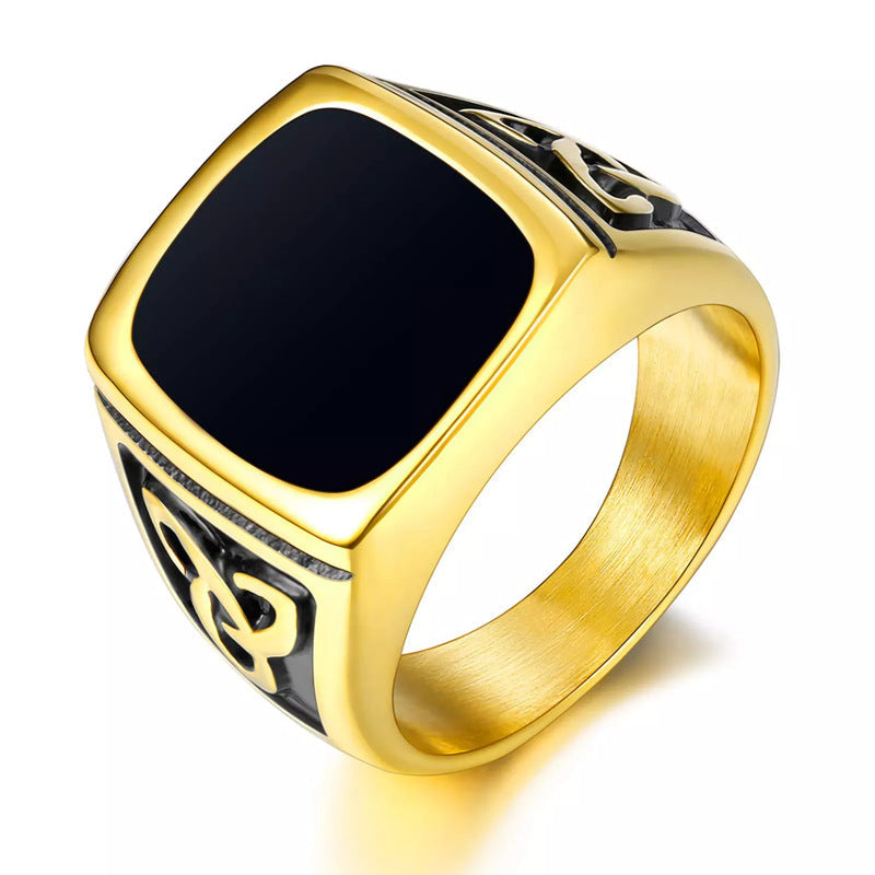 Anillo | Sello de Ónix Negro
