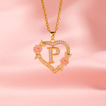 Collar | Inicial con Charm Floral