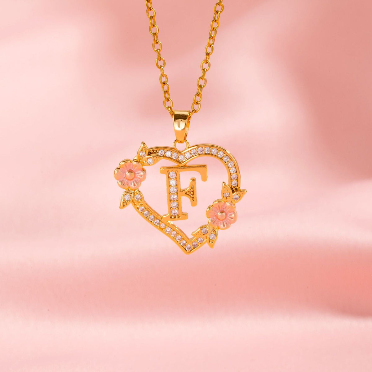 Collar | Inicial con Charm Floral