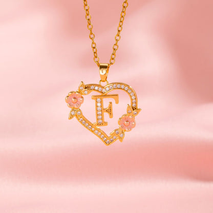 Collar | Inicial con Charm Floral