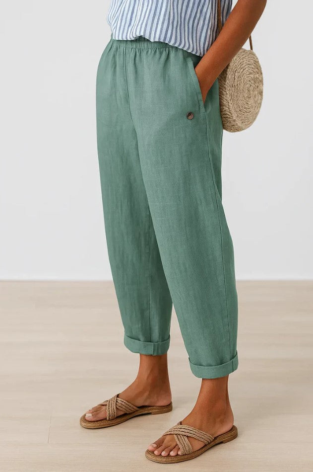 Stella | Pantalón Efecto Lino Atemporal