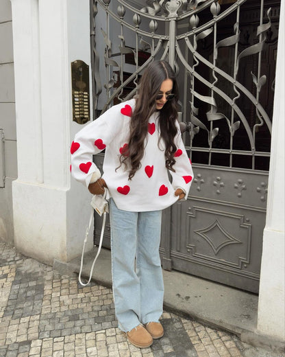 Amelia | Jersey de Punto con Corazones