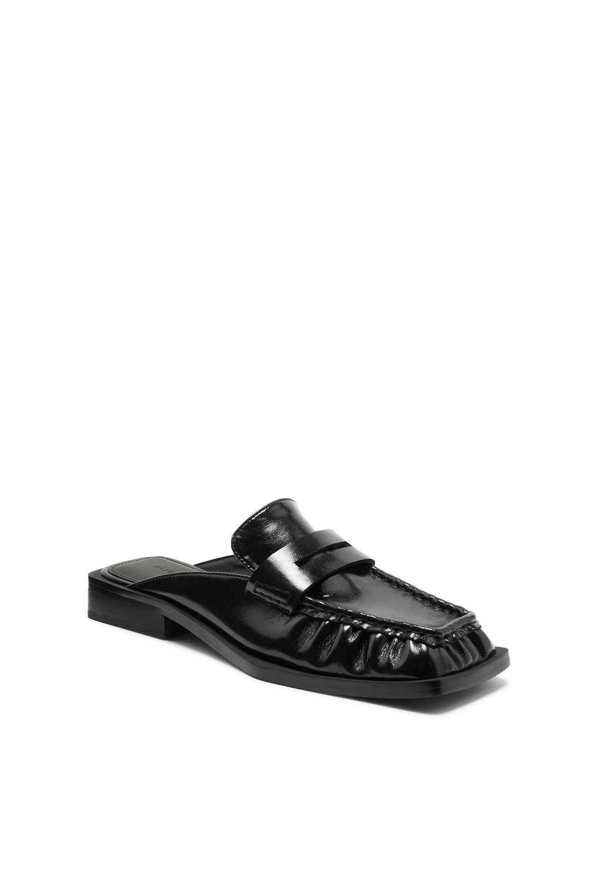 Mocasín de Punta Cuadrada Negro
