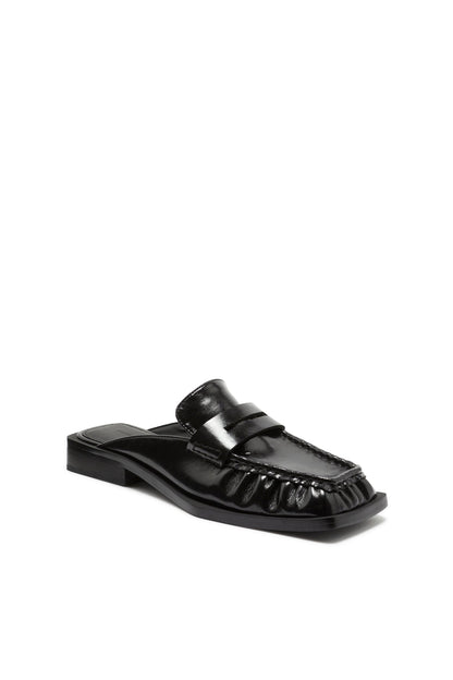 Mocasín de Punta Cuadrada Negro