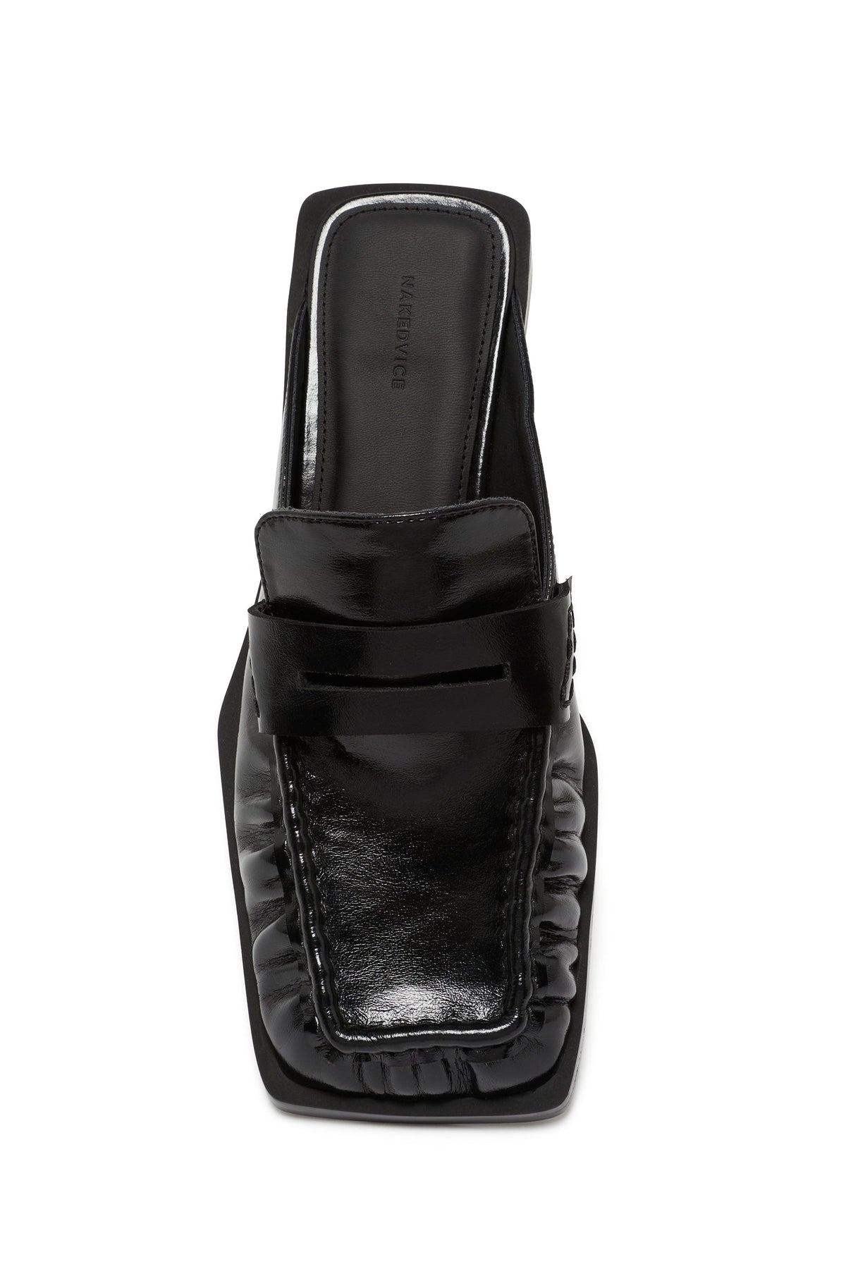 Mocasín de Punta Cuadrada Negro