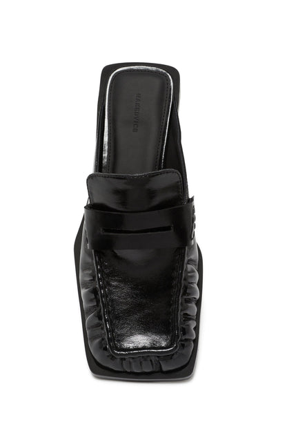 Mocasín de Punta Cuadrada Negro