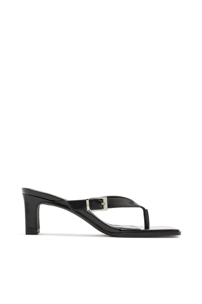 Zapato de Tacón con Hebilla Negro