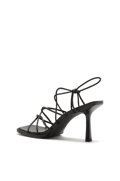 Zapato de Tacón Destalonado Elástico Negro