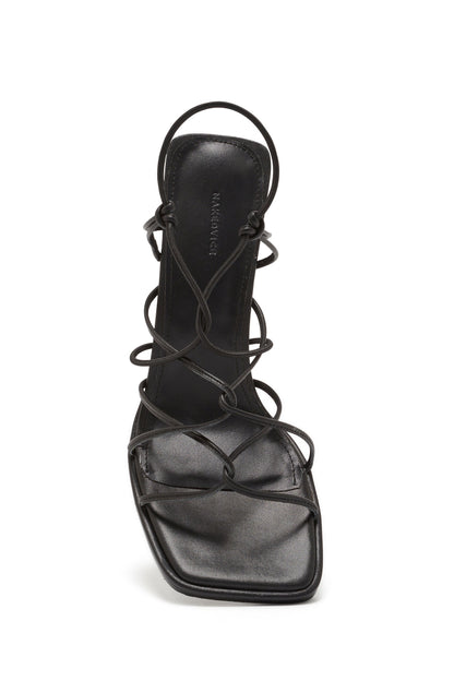 Zapato de Tacón Destalonado Elástico Negro