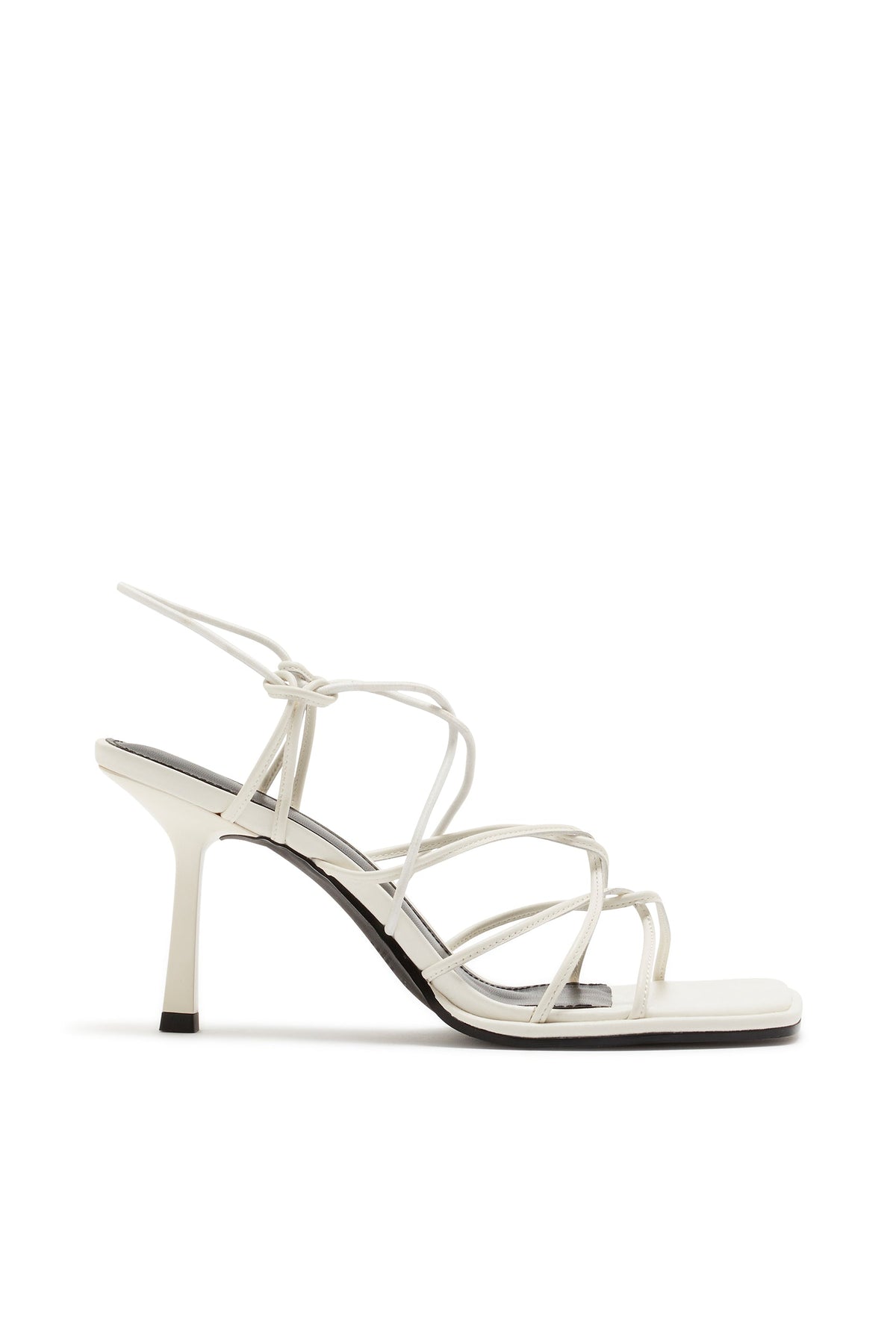 Zapato de Tacón Destalonado Elástico Blanco