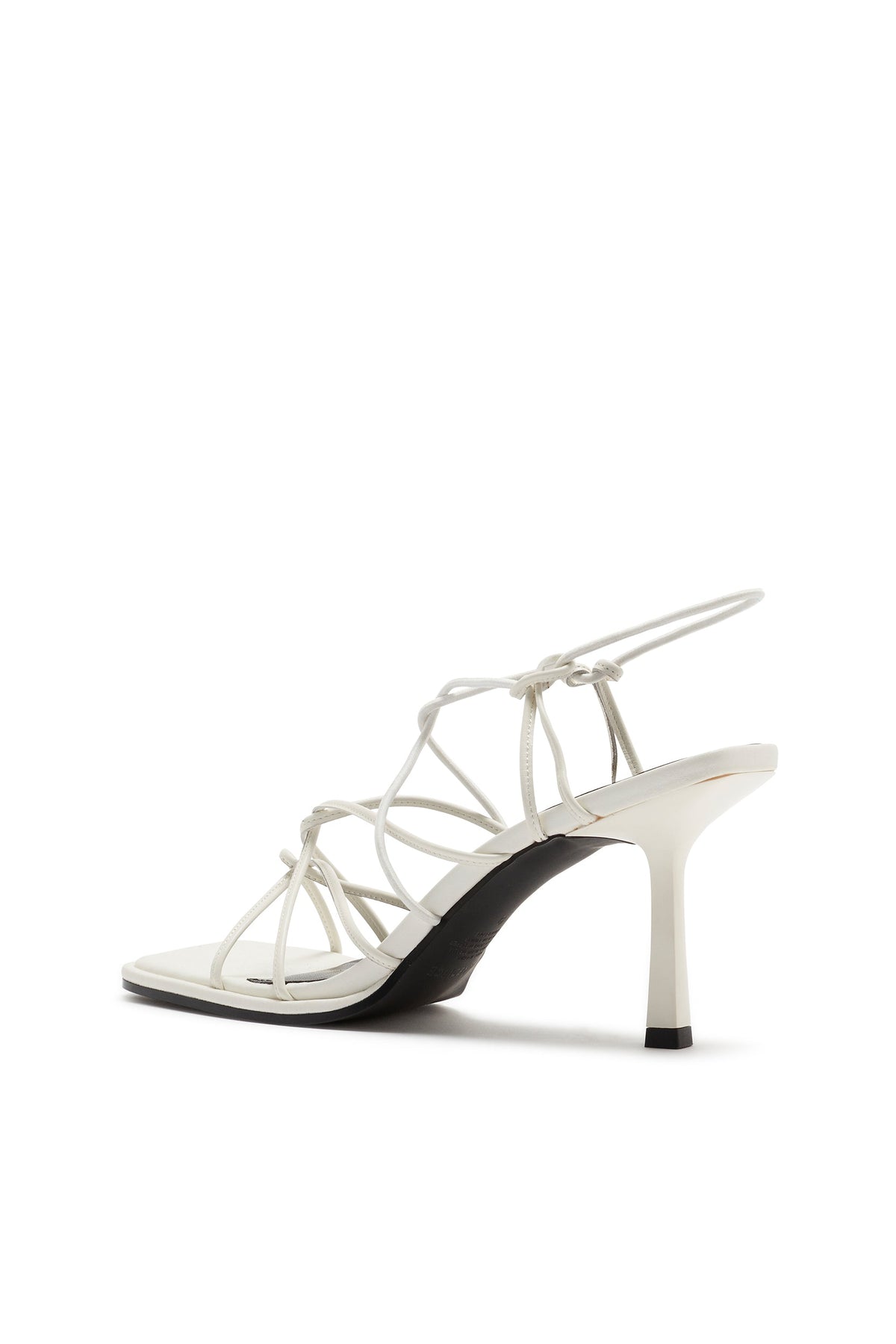 Zapato de Tacón Destalonado Elástico Blanco