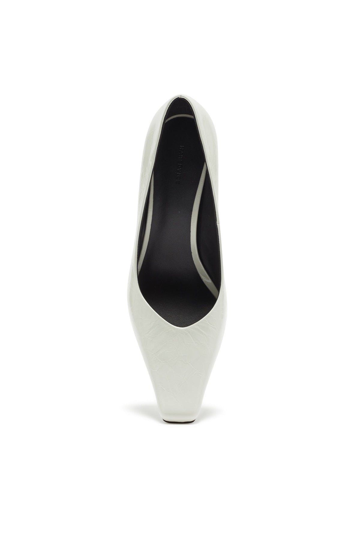 Zapato de Tacón Alto con Puntera Cincelada Blanco