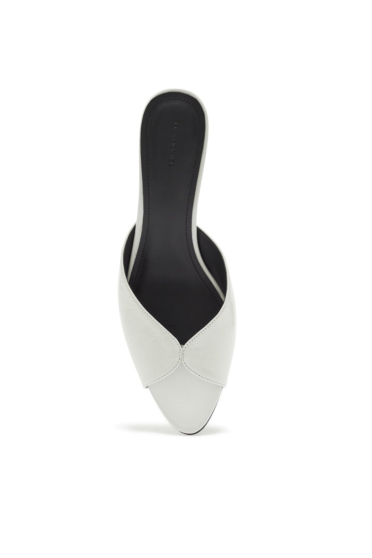 Mule de Tacón Peep Toe Blanco