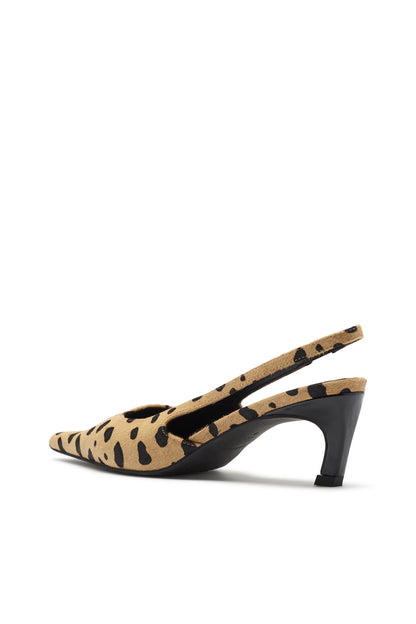 Zapato de Tacón Destalonado Leopardo