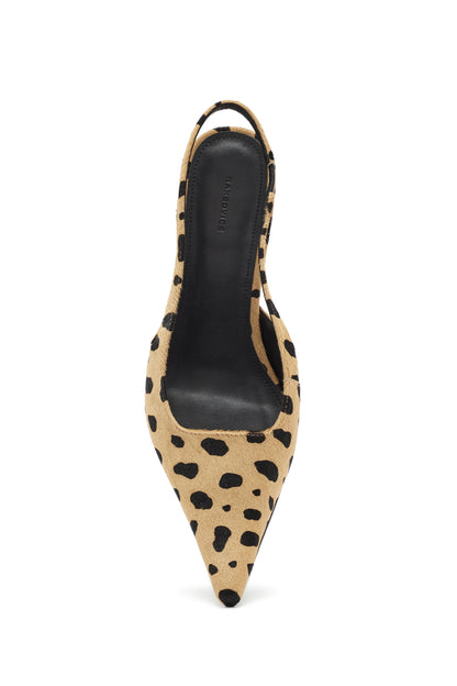 Zapato de Tacón Destalonado Leopardo