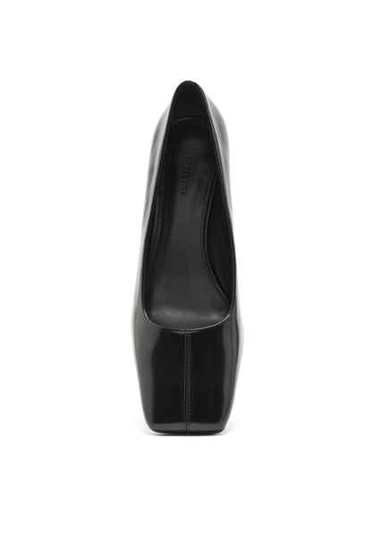 Zapato de Salón con Tacón Ancho Negro