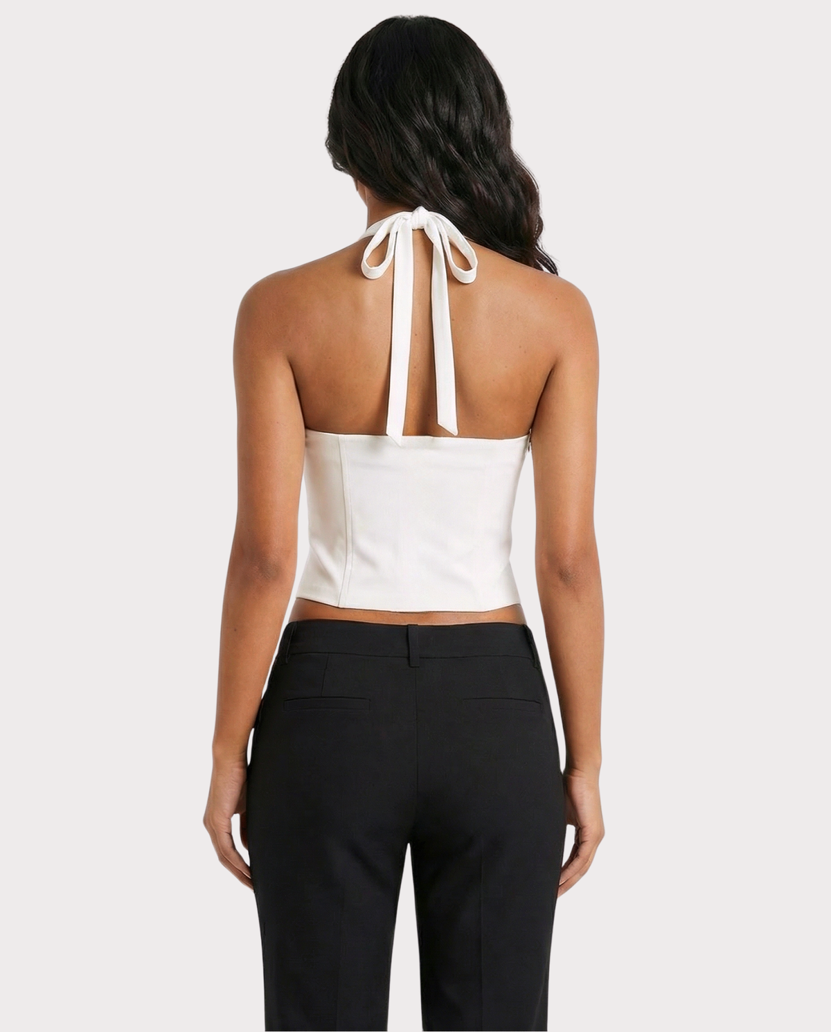 Estefanía | Top Corsé Halter con Escote Profundo