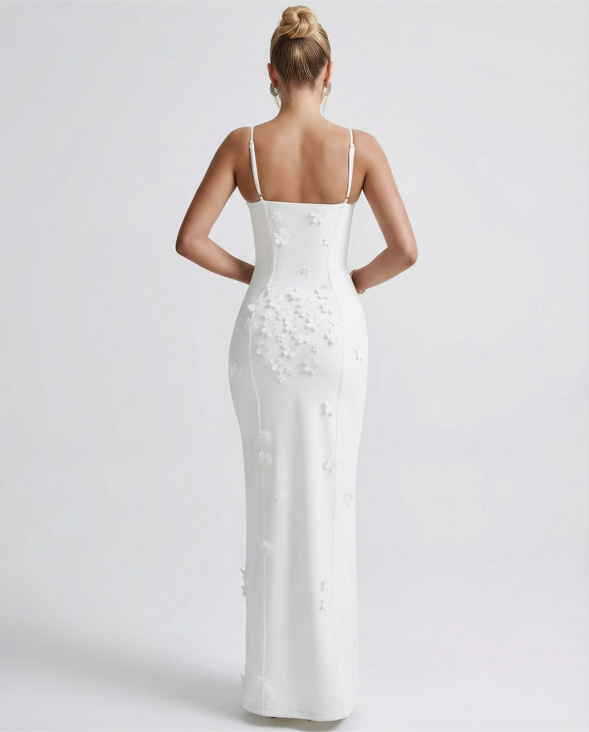 Candela | Vestido Largo Corsé con Flores y Abertura
