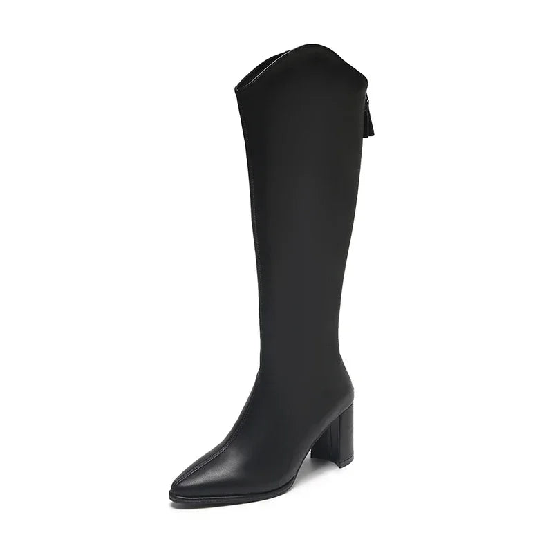 Bota Alta Efecto Piel