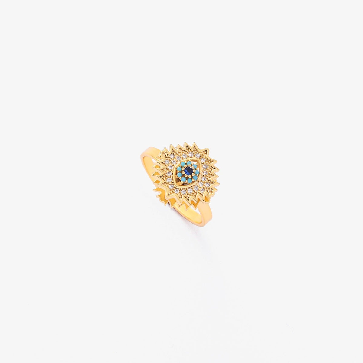 Anillo | Giratorio Zafiro Sunburst