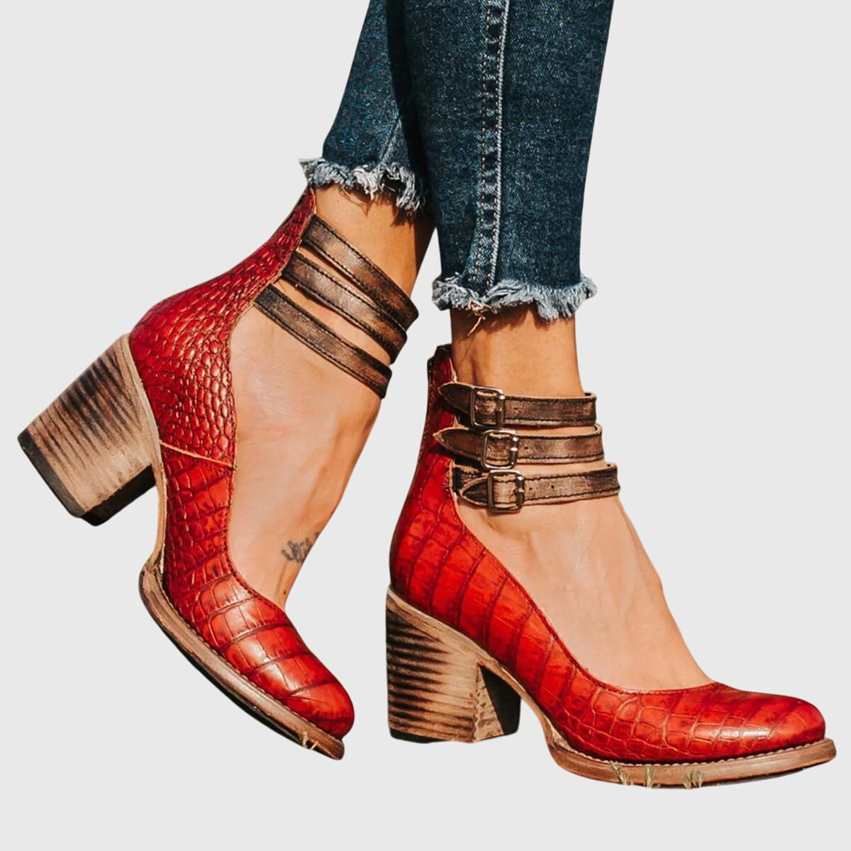 Zapato de Tacón de Piel Elegante y Cómodo