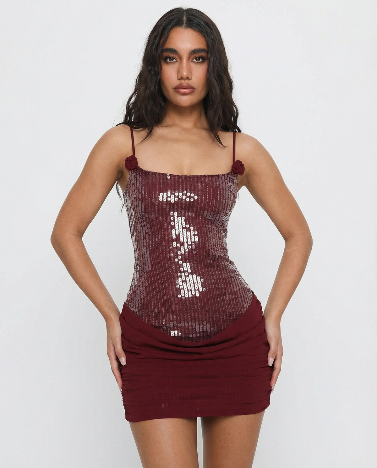 Inma | Vestido Corto con Corsé de Lentejuelas