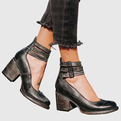Zapato de Tacón de Piel Elegante y Cómodo