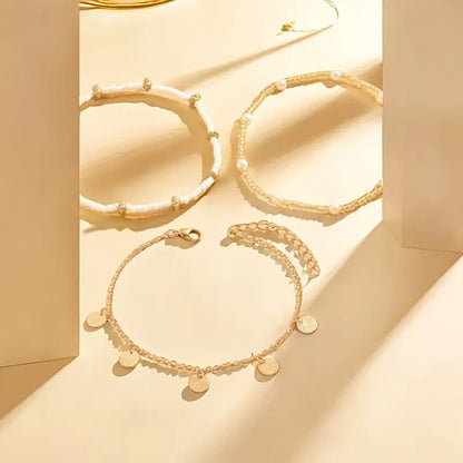 Set de 3 Tobilleras | Coastal Charm en Capas