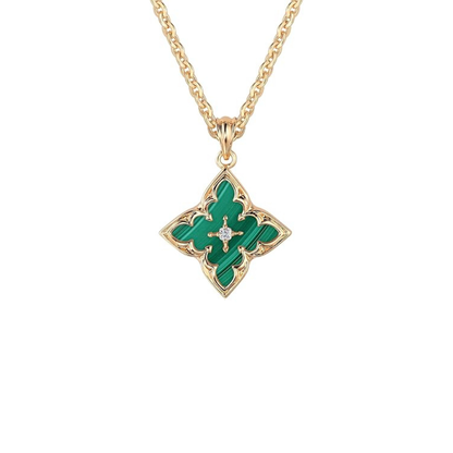 Collar | Colgante Trébol Esmeralda