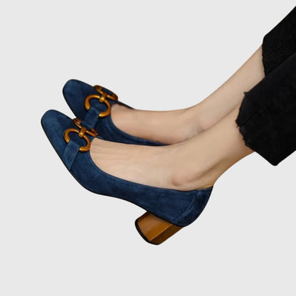 Zapato de Tacón de Aguja Azul Marino