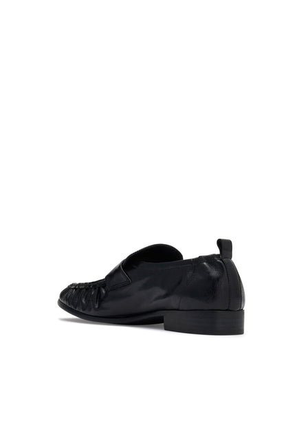 Mocasín con Talón Fruncido Negro
