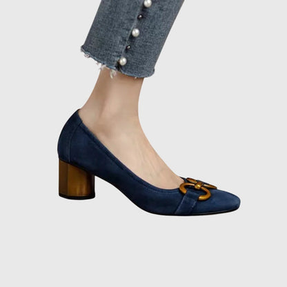 Zapato de Tacón de Aguja Azul Marino