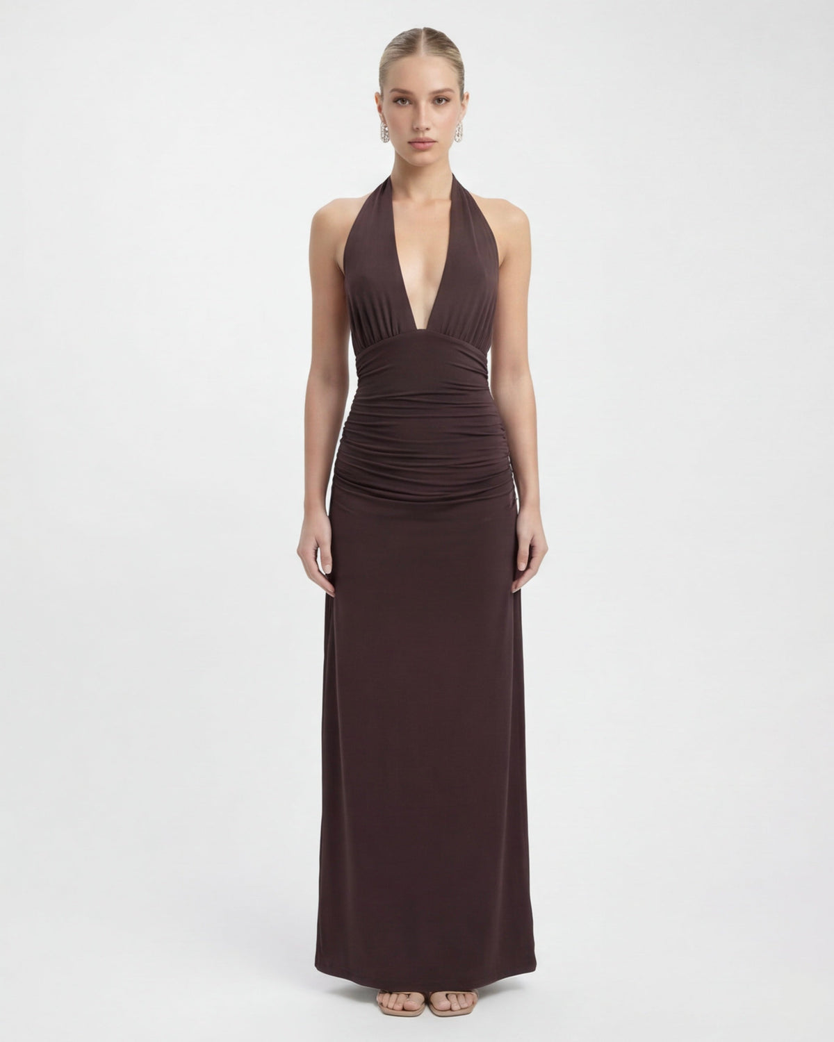 Macarena | Vestido Largo Halter con Espalda Abierta