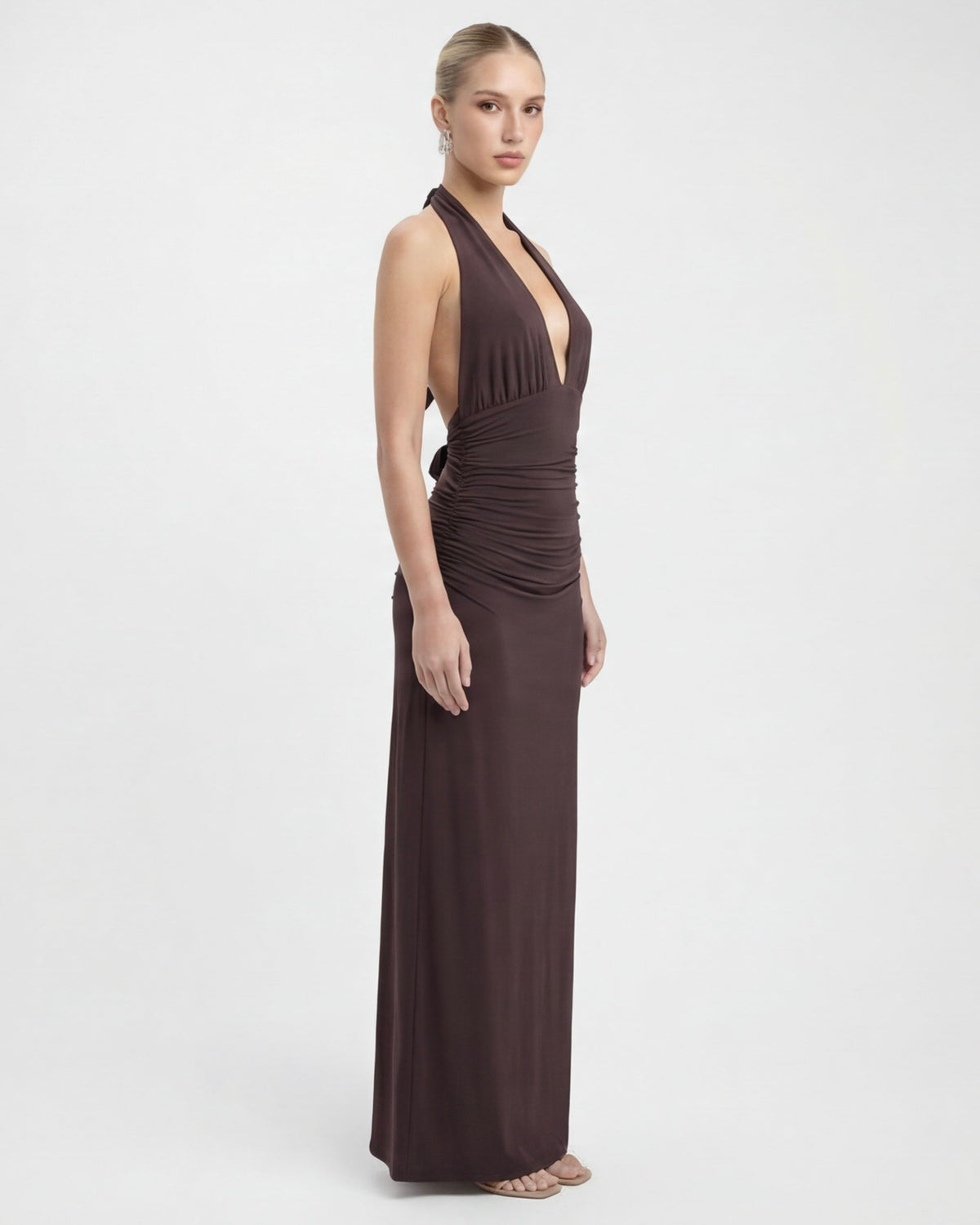 Macarena | Vestido Largo Halter con Espalda Abierta