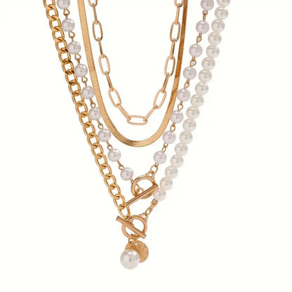 Set de Collares | Vintage de Perla y Cadena Serpiente